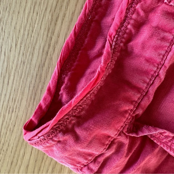 LOFT linen blend red shorts - Picture 5 of 8